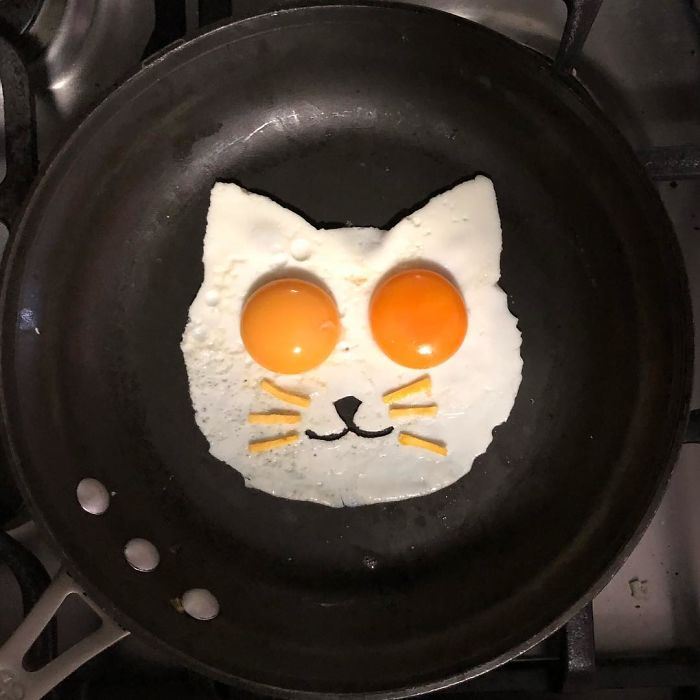 banyak betul effort nak buat telur goreng macam ni 